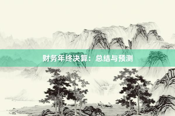 财务年终决算：总结与预测