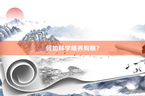 何如科学喂养狗粮？